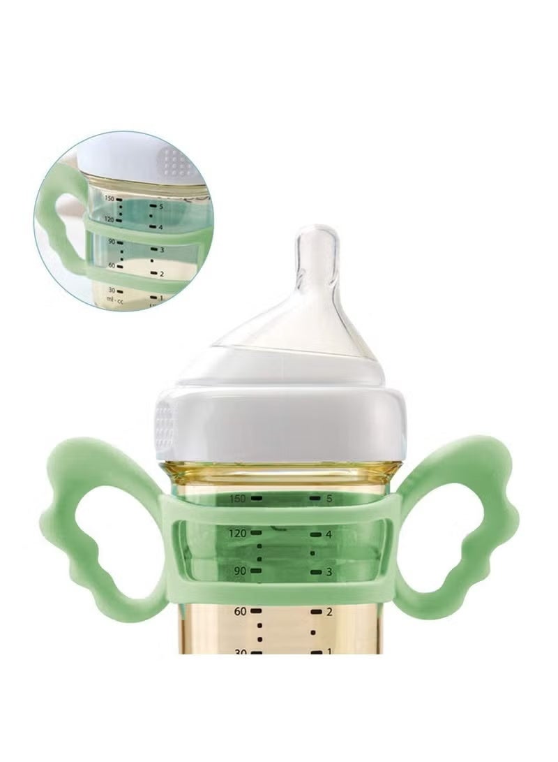 YOKA 3Pack Baby Bottle Handles, Silicone Wide Neck Handle for Nuk, Avent, Dr Browns Hegen, Bottle and Other Dia 6-7cm Wide Neck Baby Bottle, For Baby Gripping - Image 2